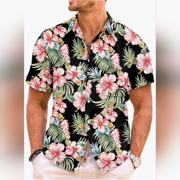 Other - NWT JMIEER Mens 2XL Floral Hawaiian Shirt